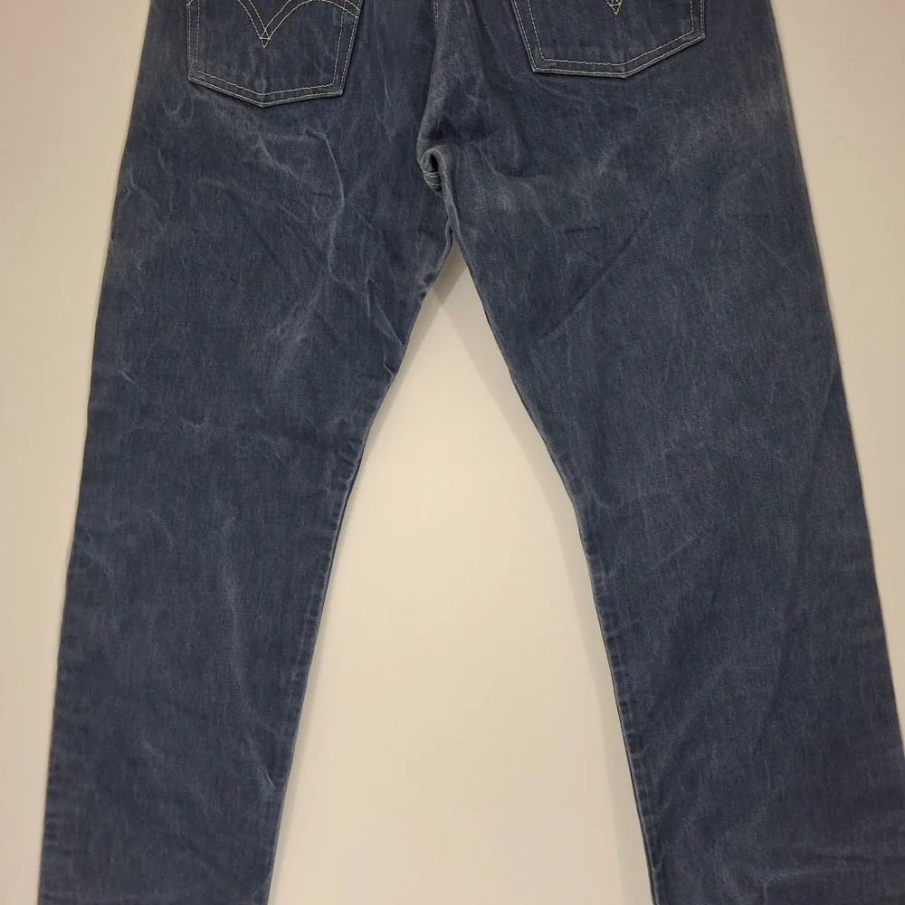 Levi's Original 501 Straight Leg Button-Fly Blue Denim Jeans, Size 31×32